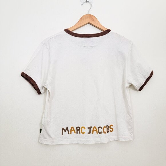 Heaven by Marc Jacobs Crochet Teddy Bear Ringer Tee XL - Picture 3 of 6